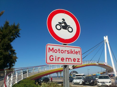 No motorcycles allowed here.